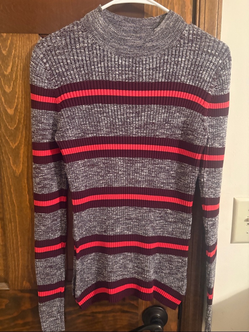 Proenza schouler Ribbed Knit Sweater in Heather Gray